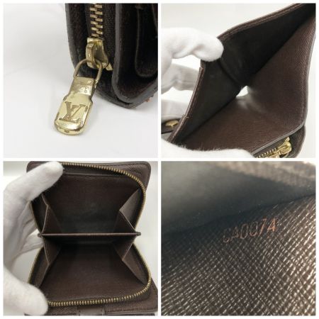  LOUIS VUITTON ルイヴィトン 財布 ダミエ コンパクトジップ  N61668 ブラウン