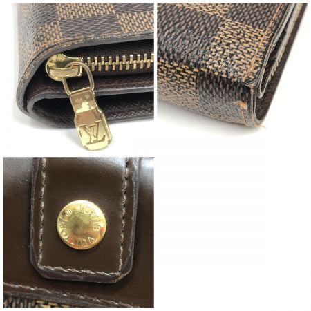 LOUIS VUITTON ルイヴィトン 財布 ダミエ コンパクトジップ  N61668 ブラウン