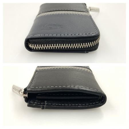  HUSH PUPPIES ハッシュパピー 小銭入れ コインケース ブラック x ブルー