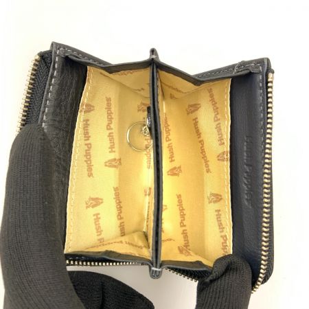  HUSH PUPPIES ハッシュパピー 小銭入れ コインケース ブラック x ブルー