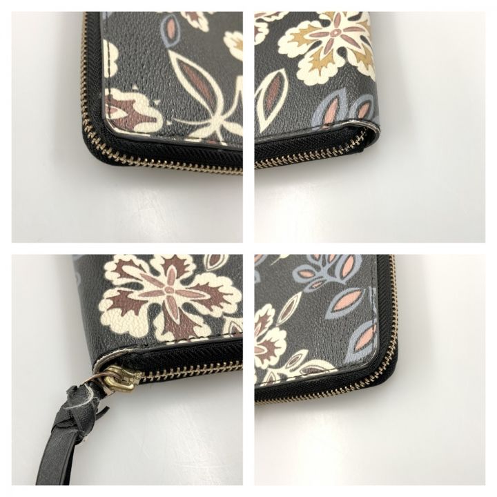 TORY BURCH トリーバーチ 花柄 長財布 ブラック｜中古｜なんでもリサイクルビッグバン