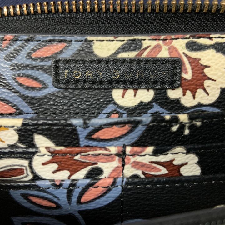 TORY BURCH トリーバーチ 花柄 長財布 ブラック｜中古｜なんでもリサイクルビッグバン