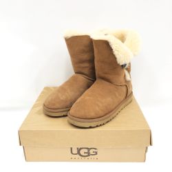 〇〇 UGG アグ レディース ムートンブーツ BAILEY BUTTON 25cm 5803 ブラウン Cランク