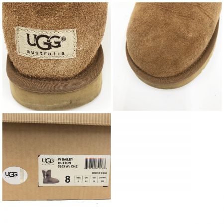  UGG アグ レディース ムートンブーツ BAILEY BUTTON 25cm 5803 ブラウン