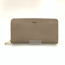 〇〇 FURLA フルラ バビロン 長財布 グレー Aランク