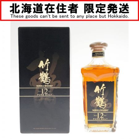 【北海道内限定発送】 NIKKA WHISKY ニッカウイスキー NIKKA 竹鶴 12年 ピュアモルト 角瓶 660ml 40度 未開栓