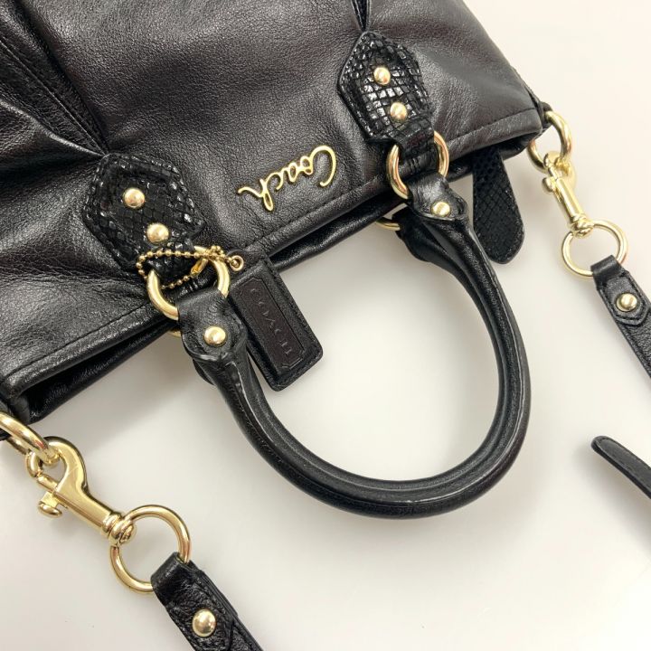 COACH コーチ 2WAY ショルダーバッグ ハンドバッグ F20342 ブラック｜中古｜なんでもリサイクルビッグバン