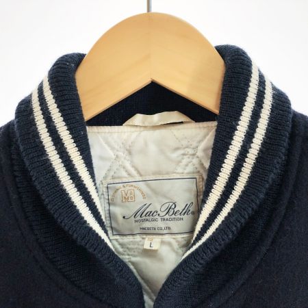  Mac Beth メンズ ジャケット スタジャン サイズM G-87038 ネイビー×ホワイト