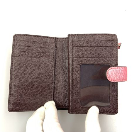  COACH コーチ メタリック クロスグレインレザー ミディアム 二つ折り財布 F23256 ピンク