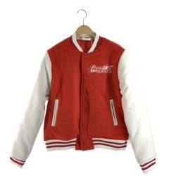 〇〇 Coca-Cola コカコーラ マーベル コラボ限定 スタジアムジャケット  デッドプール サイズS 74370 ホワイト x レッド Bランク
