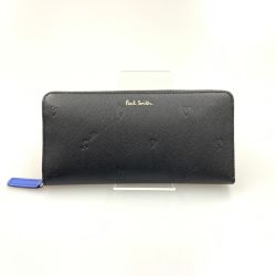 〇〇 Paul Smith ポールスミス ポールスミス スミシーハート ラウンドファスナー 長財布 PWU804 ブラック Aランク