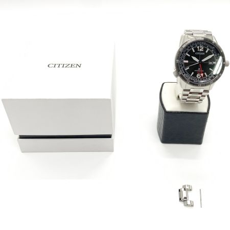  CITIZEN シチズン プロマスター SKYシリーズ メカニカルGMT 自動巻き 腕時計 NB6046-59E シルバー  x ブラック