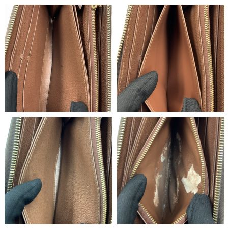  LOUIS VUITTON ルイヴィトン モノグラム ジッピーウォレット ラウンドファスナー長財布  M42616 ブラウン 現状渡し