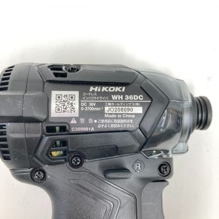  HiKOKI ハイコーキ コードレスインパクトドライバ Bluetooth搭載蓄電池1個 WH36DC ブラック 未使用品