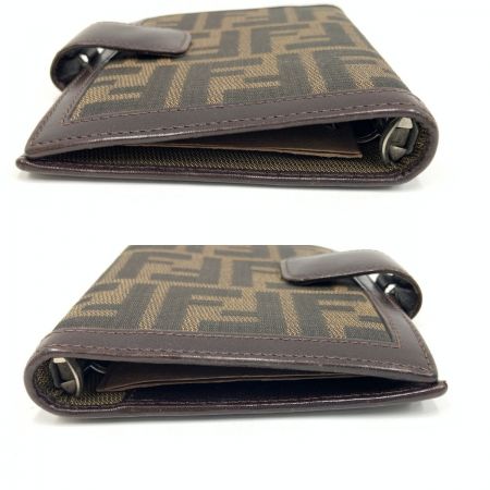  FENDI フェンディ ズッカ 6穴 手帳カバー ブラウン