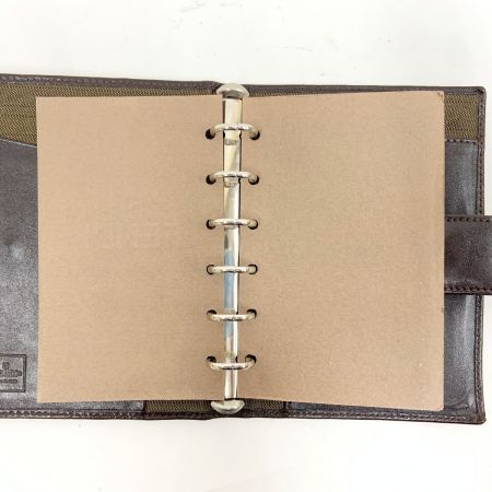  FENDI フェンディ ズッカ 6穴 手帳カバー ブラウン