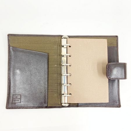  FENDI フェンディ ズッカ 6穴 手帳カバー ブラウン