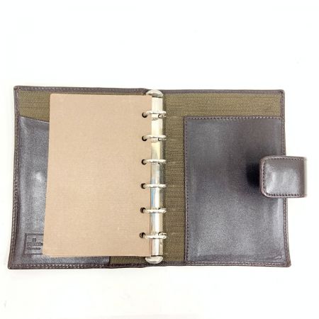  FENDI フェンディ ズッカ 6穴 手帳カバー ブラウン