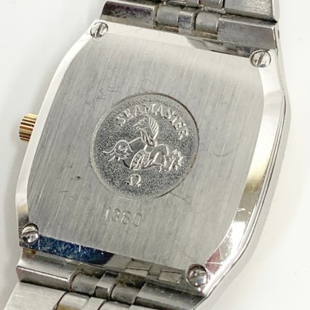  OMEGA オメガ シーマスター スクエア クォーツ Cal.1380 腕時計 596.0032 796.0827 596.0032 シルバー x ゴールド