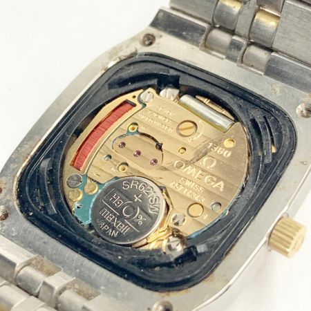  OMEGA オメガ シーマスター スクエア クォーツ Cal.1380 腕時計 596.0032 796.0827 596.0032 シルバー x ゴールド