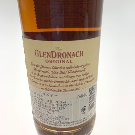   GLENDRONACH ORIGINAL グレンドロナック オリジナル 12年 43度 700ml ウィスキー  未開栓