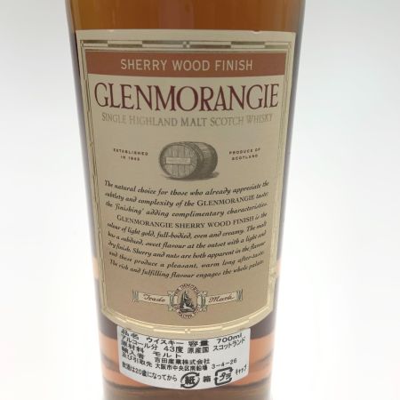  GLENMORANGE グレンモーレンジ GLENMORANGIE SHERRY WOOD FINISH 700ml 43度ウィスキー 未開栓