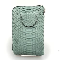 〇〇  レディース 3WAY スマホポシェット パイソン本革  TK-20PS097 グリーン Sランク
