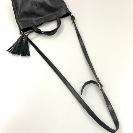  IL BISONTE イルビゾンテ 2WAY ショルダーバッグ ハンドバッグ ブラック