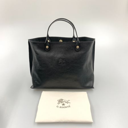 IL BISONTE イルビゾンテ トートバッグ ハンドバッグ ブラック