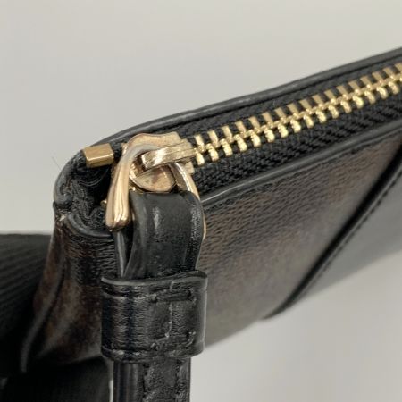  COACH コーチ シグネチャー コーナー ジップ リストレット コスメポーチ  F58035 ブラウン