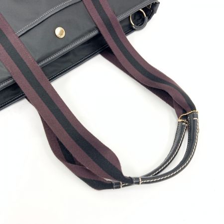  COACH コーチ ナイロン トートバッグ CA208 ワインレッド x ブラック