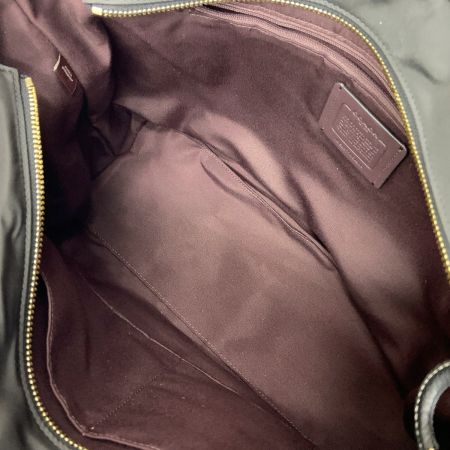  COACH コーチ ナイロン トートバッグ CA208 ワインレッド x ブラック