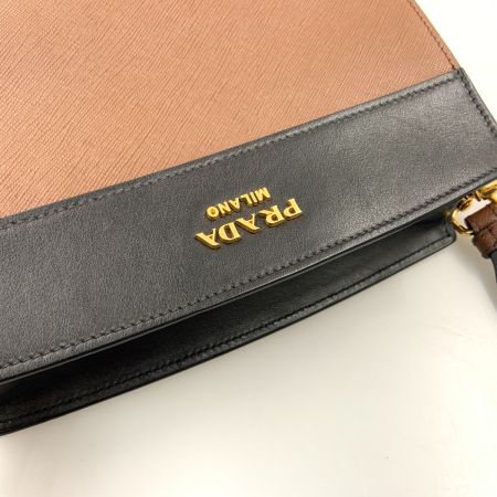  PRADA プラダ エスプラナード バッグ ショルダーバッグ 1BH043 ブラック x ブラウン