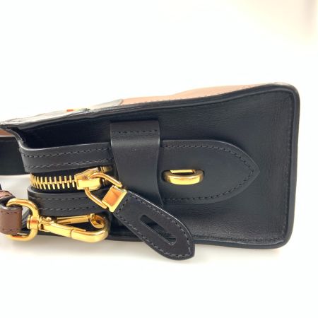  PRADA プラダ エスプラナード バッグ ショルダーバッグ 1BH043 ブラック x ブラウン