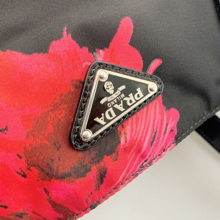  PRADA プラダ ナイロン 花柄 ショルダーバッグ BR3254 ブラック