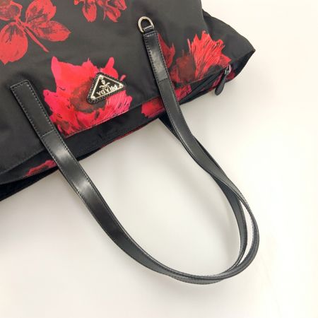  PRADA プラダ ナイロン 花柄 ショルダーバッグ BR3254 ブラック