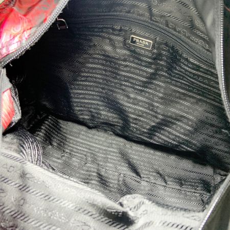  PRADA プラダ ナイロン 花柄 ショルダーバッグ BR3254 ブラック