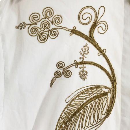  Christian Dior クリスチャンディオール レディース シャツ 刺繍 サイズM ホワイト