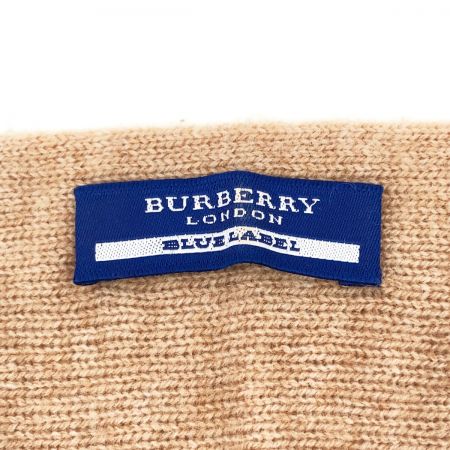  BURBERRY BLUE LABEL バーバリーブルーレーベル マフラー 無地 ホース刺繍 ベージュ