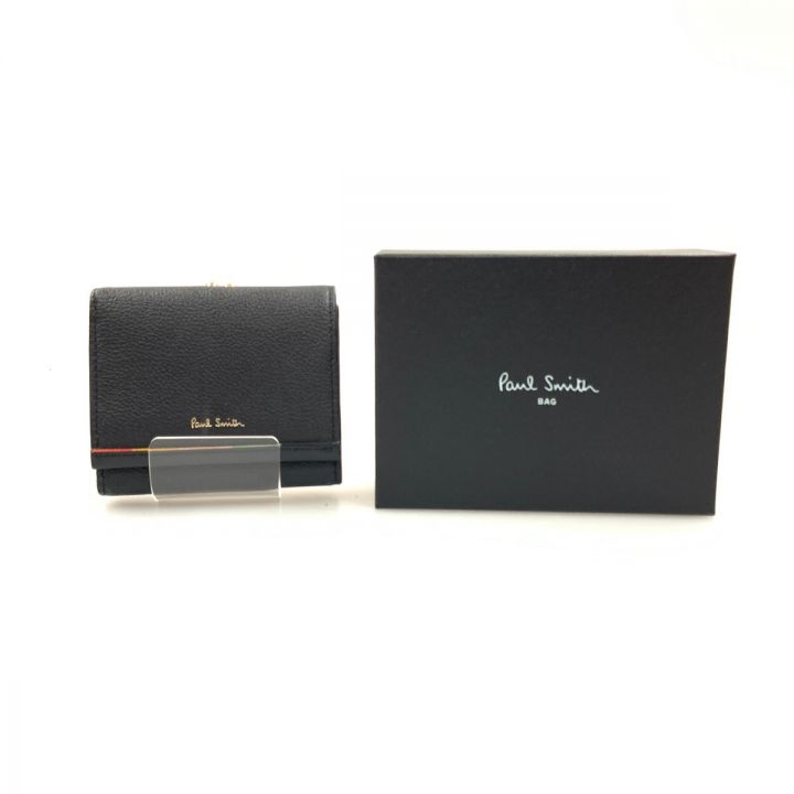 Paul Smith ポールスミス レイヤードストライプ がま口 三つ折り財布 