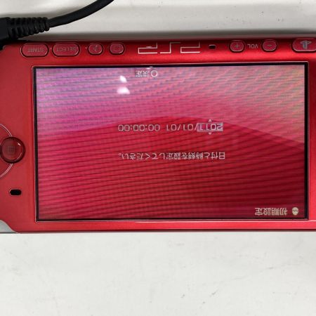  SONY ソニー PlayStation Portable 動作品 PSP3000 レッド 本体のみ バッテリ無 