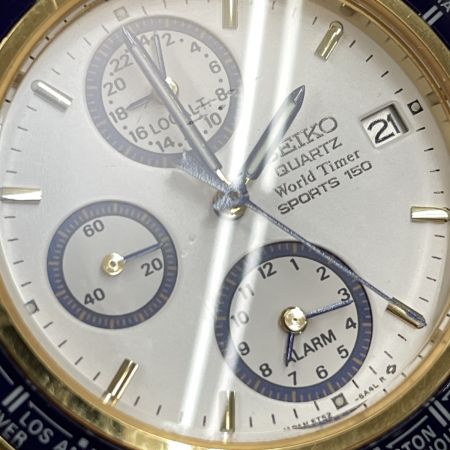  SEIKO セイコー メンズ 腕時計 World Timer SPORTS 150 5T52-6A5A