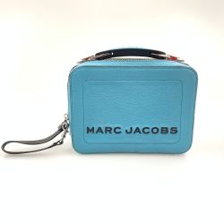 〇〇 MARC JACOBS マークジェイコブス ザ ボックス レザー クロスボディー ウィンディブルー ショルダー バッグ M0015088 ブルー Bランク