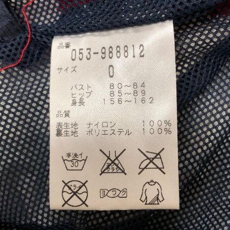  PEARLY GATES パーリーゲイツ スポーツ ゴルフ レディース レインウエア 上下セット サイズO 053-988812 ネイビー x レッド