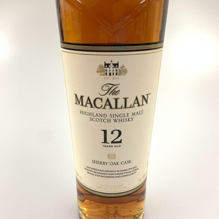  The MACALLAN マッカラン 12年 シェリーオークカスク  スコッチ ウィスキー 未開栓