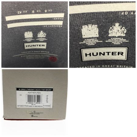  HUNTER ハンター メンズ M ORIG LTWEIGHT MOCK-TOE SHORT （FEA）UK8 レインブーツ グレー