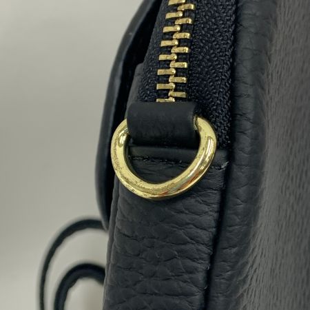  BARCOS シュリンクレザーポシェット バッグ ポーチ ブラック