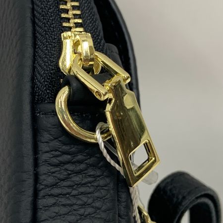  BARCOS シュリンクレザーポシェット バッグ ポーチ ブラック