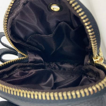  BARCOS シュリンクレザーポシェット バッグ ポーチ ブラック