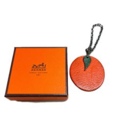 〇〇 HERMES エルメス キーホルダー フルーツチャーム オレンジ Bランク